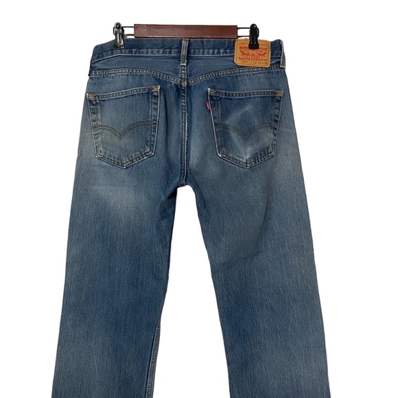 Levi’s 505 Regular Fit Straight Leg Jeans Blue - Picture 10 of 15